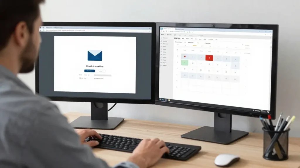 Virtual assistant organizing emails and calendars remotely